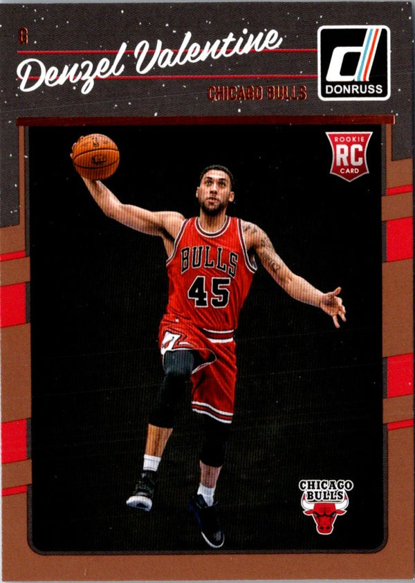 2016 Donruss Orange Holo Laser Denzel Valentine #163