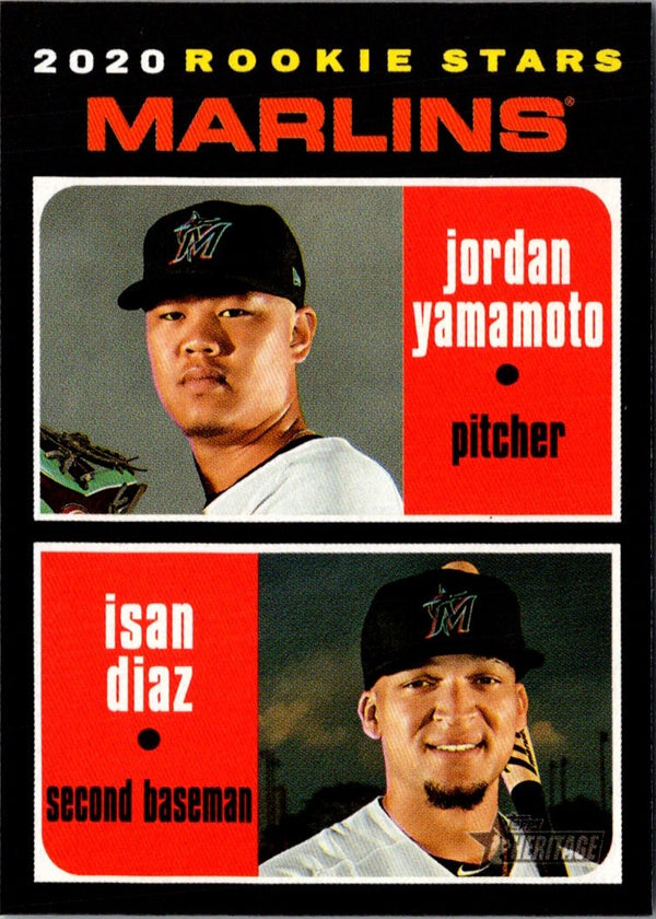 2020 Topps Heritage Jordan Yamamoto/ Isan Diaz #369 Rookie