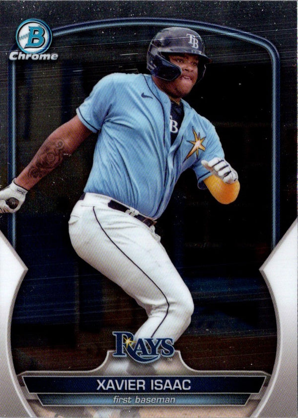 2023 Bowman Chrome Prospects Blue Mojo Refractor Xavier Isaac #BCP-157