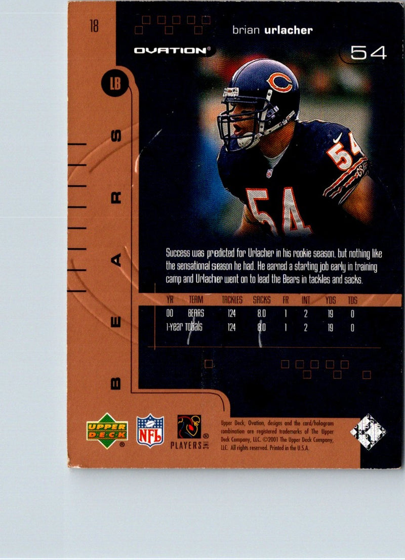 2001 Upper Deck Ovation Brian Urlacher