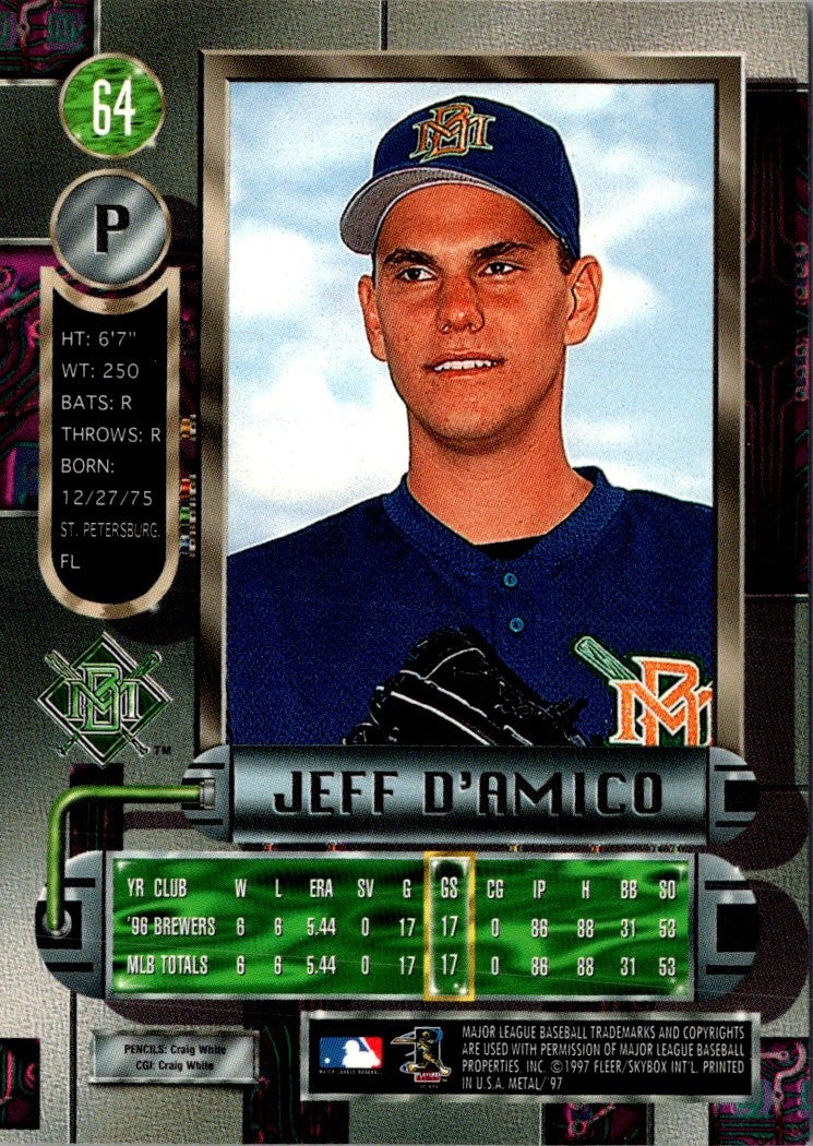 1997 Metal Universe Jeff D'Amico
