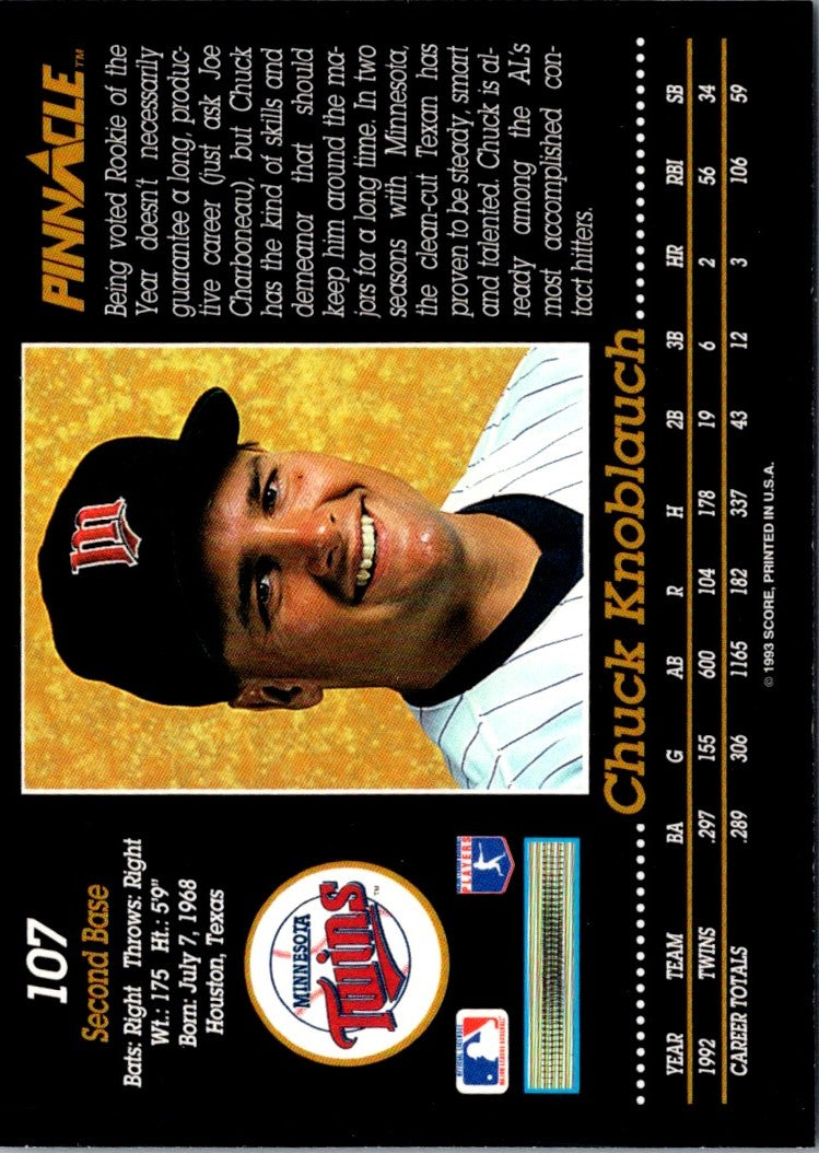 1993 Pinnacle Chuck Knoblauch