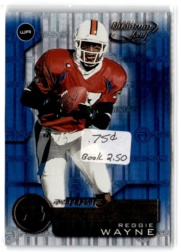 2001 Quantum Leaf Reggie Wayne #228 Rookie