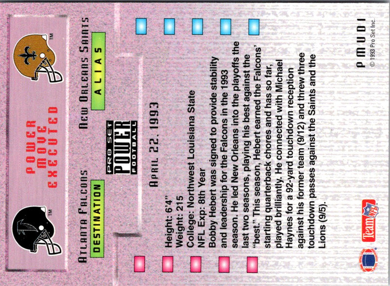 1993 Pro Set Power Update Prospects Bobby Hebert