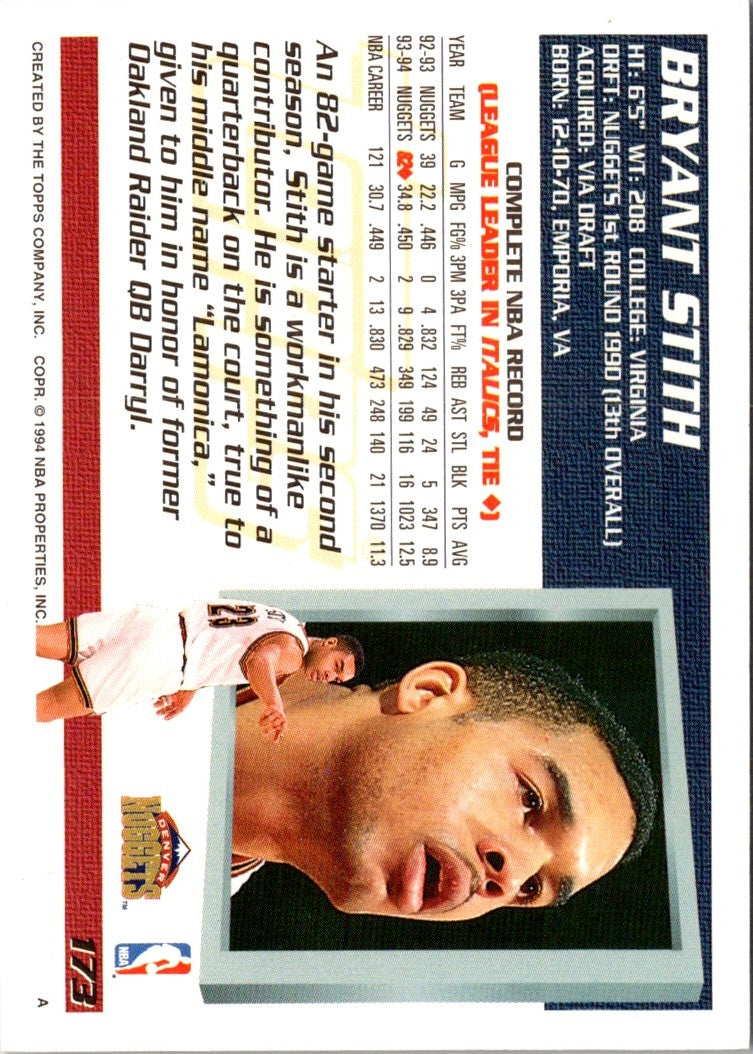 1994 Topps Bryant Stith