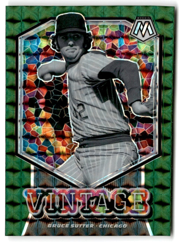 2021 Panini Mosaic Vintage Green Bruce Sutter #V9