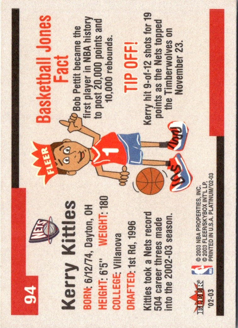 2002 Fleer Platinum Kerry Kittles