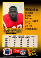 1991 Wild Card Kelvin Pritchett #109 Rookie