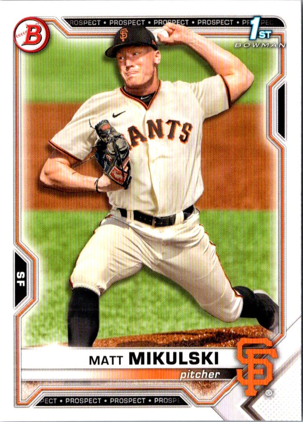 2021 Bowman Draft Matt Mikulski #BD-179