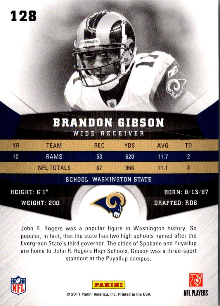 2011 Panini Gridiron Gear Brandon Gibson