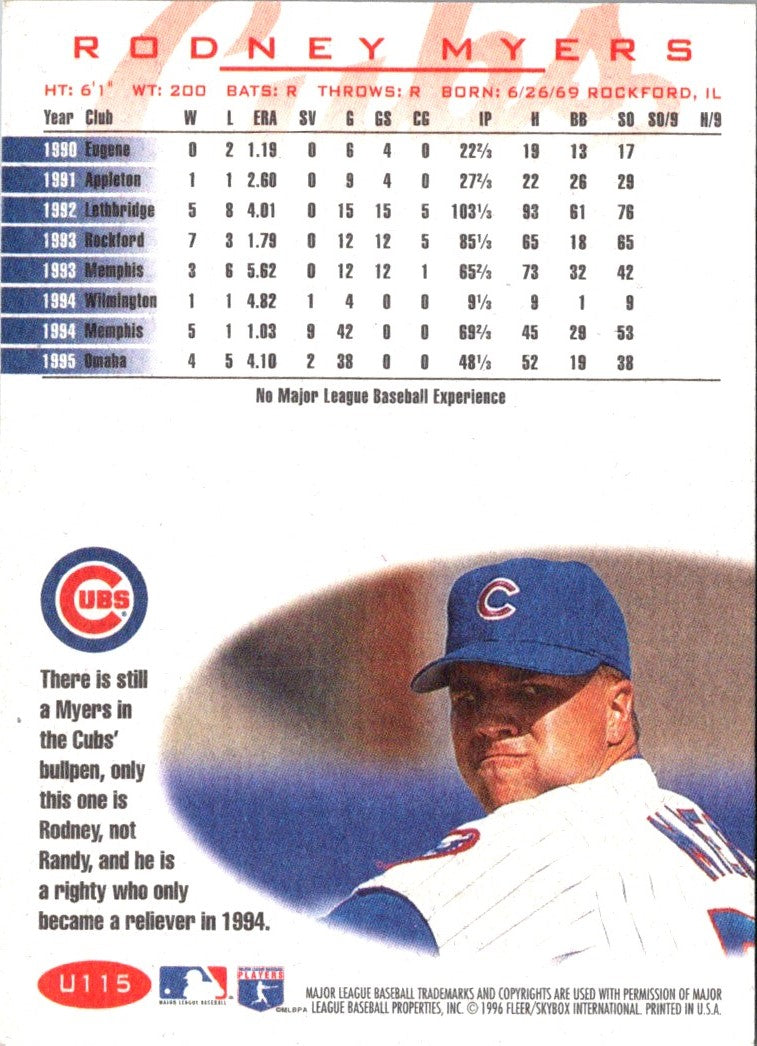 1996 Fleer Update Rodney Myers