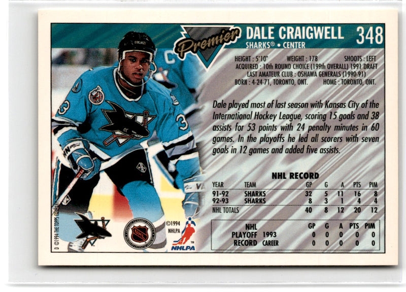 1993 Topps Premier Dale Craigwell