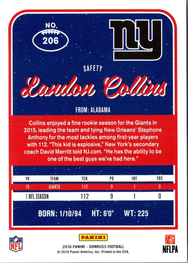 2016 Donruss Landon Collins