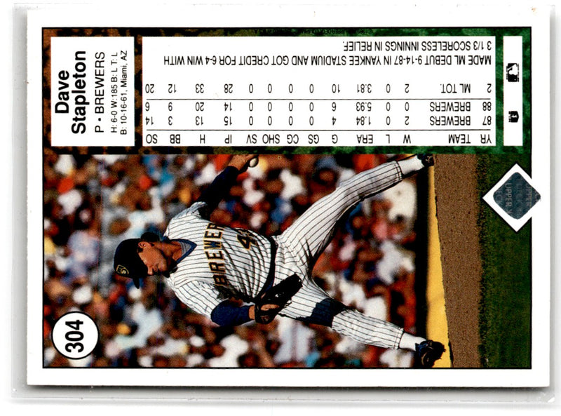 1989 Upper Deck Dave Stapleton