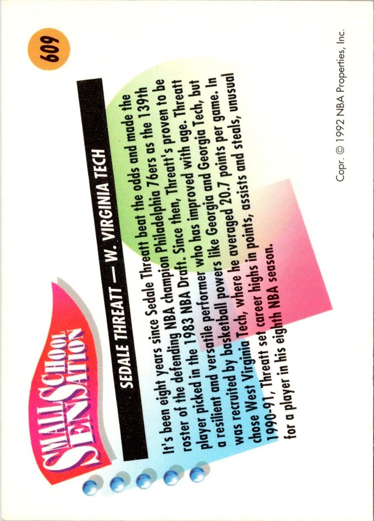 1991 SkyBox Sedale Threatt