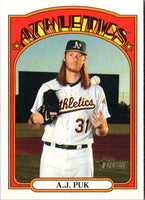 2021 Topps Heritage Red A.J. Puk #118