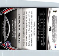 2013 Bowman Platinum Oswaldo Arcia #32 Rookie
