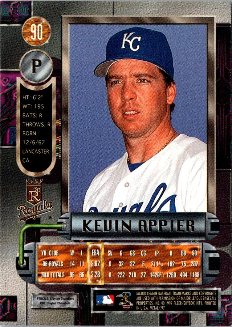 1997 Metal Universe Kevin Appier
