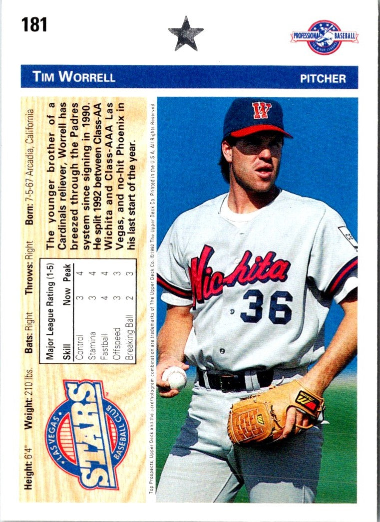 1992 Upper Deck Minors Tim Worrell