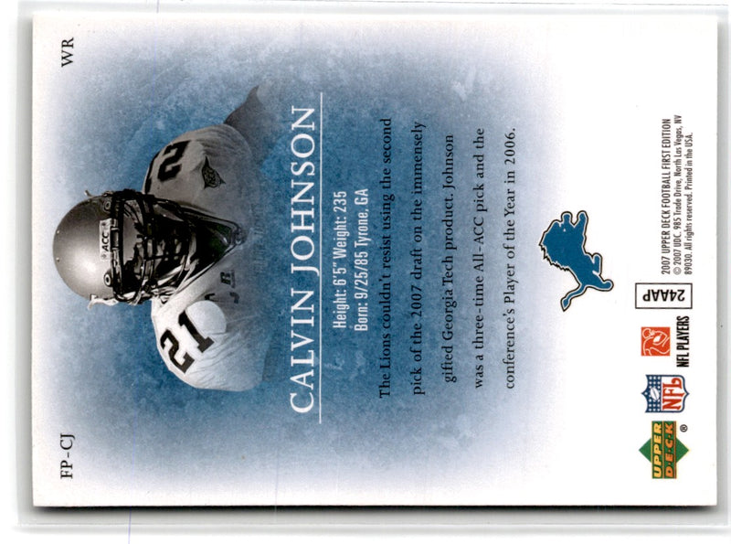 2007 Upper Deck First Edition Freshman Phenoms Calvin Johnson