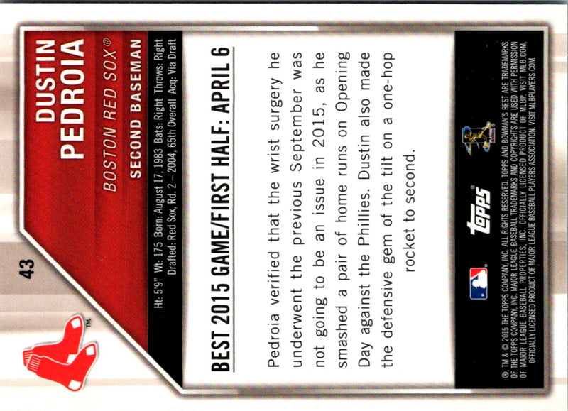 2015 Bowman's Best Dustin Pedroia