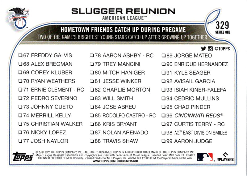 2022 Topps 1st Edition Slugger Reunion