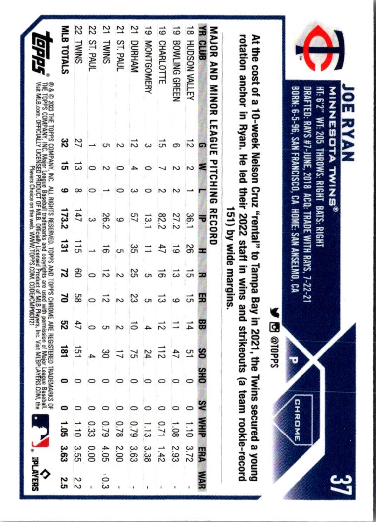 2022 Panini Chronicles Zenith Joe Ryan