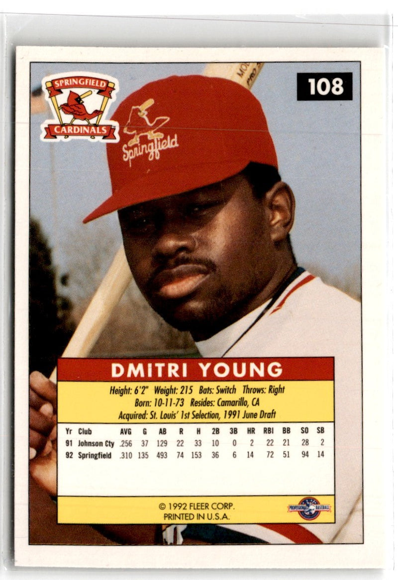 1992 Fleer Excel Dmitri Young