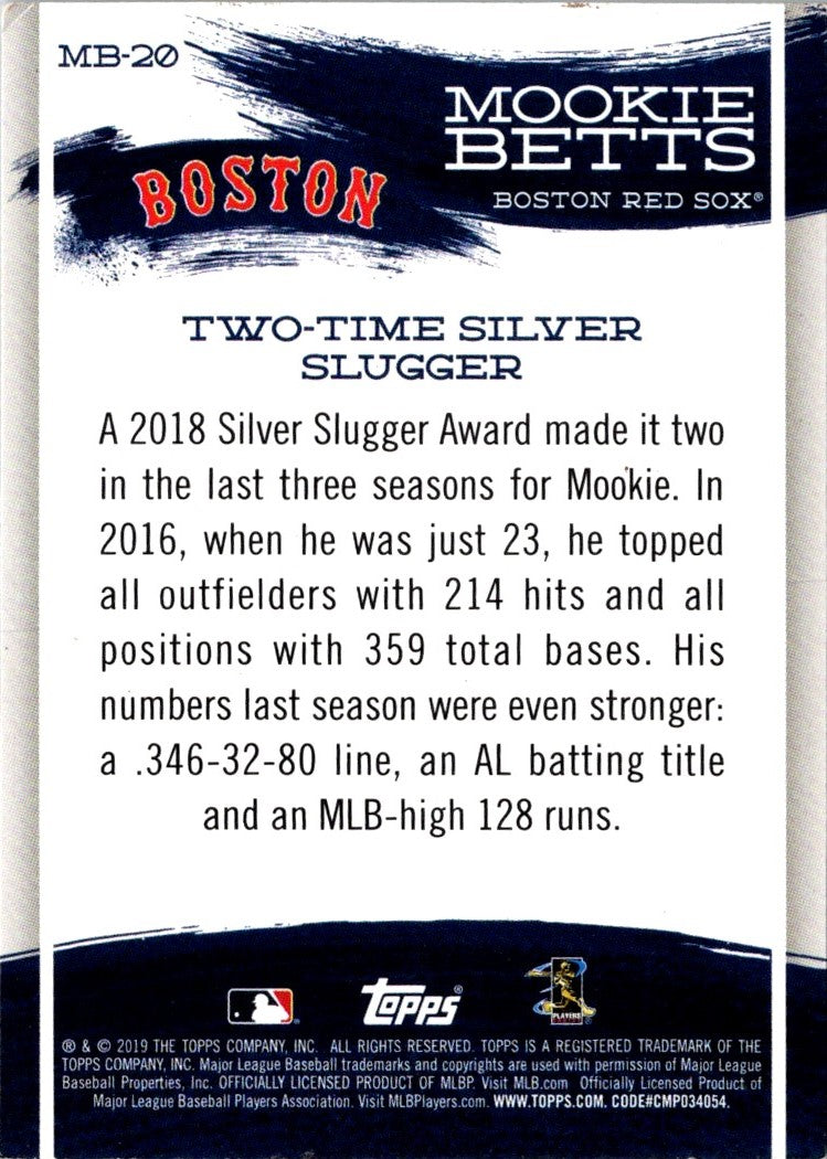 2019 Topps Mookie Betts Star Player Highlights Mookie Betts