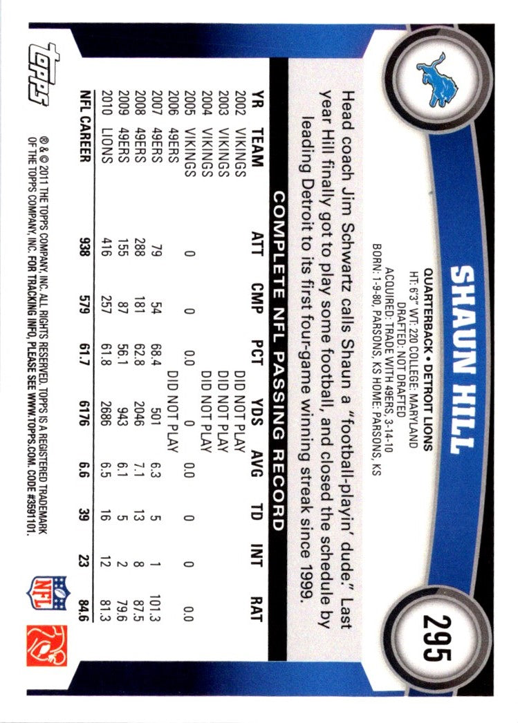 2011 Topps Shaun Hill