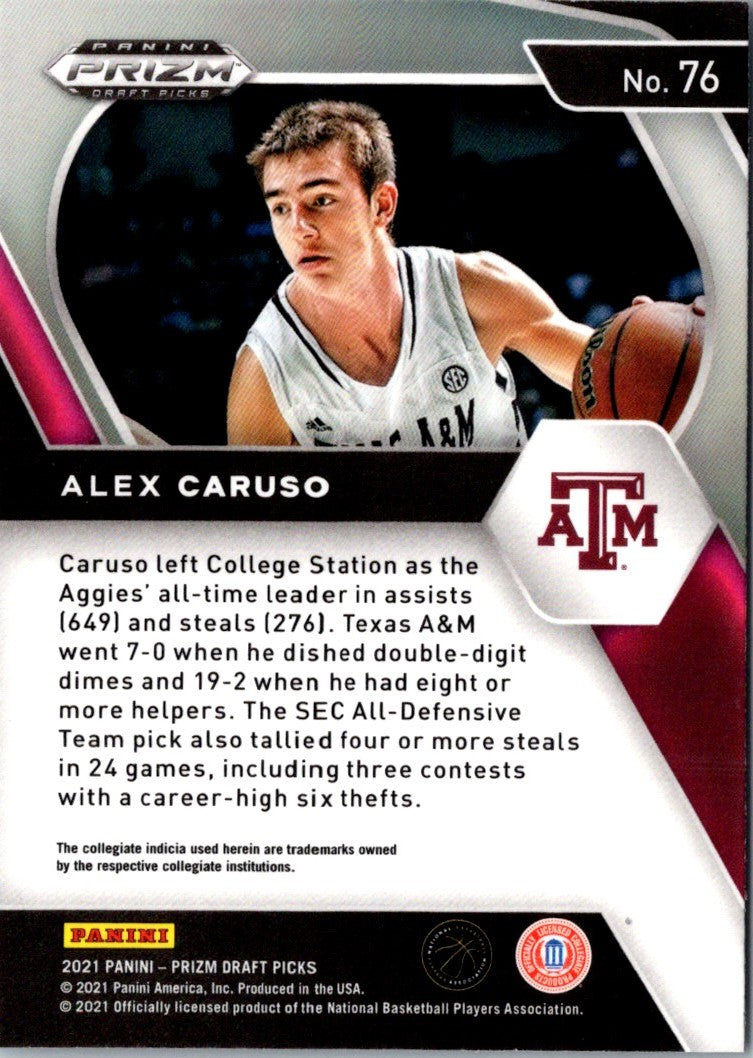 2021 Panini Prizm Draft Picks Alex Caruso