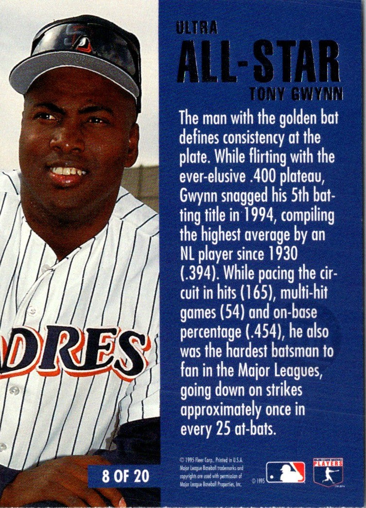 1995 Ultra All-Stars Gold Medallion Tony Gwynn