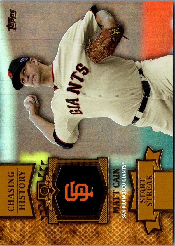 2013 Topps Chasing History Matt Cain #CH-95