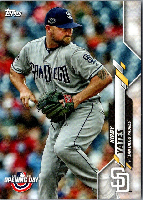 2020 Topps Opening Day Kirby Yates #127