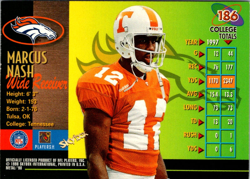 1998 Metal Universe Marcus Nash