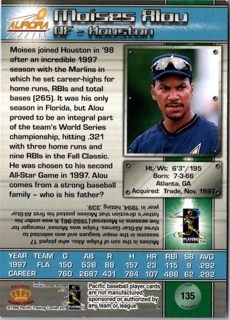 1998 Pacific Aurora Moises Alou