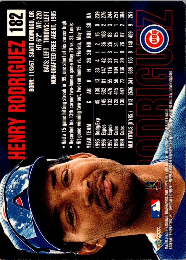 2000 SkyBox Dominion Henry Rodriguez