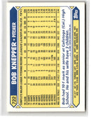 1987 Topps Tiffany Bob Knepper