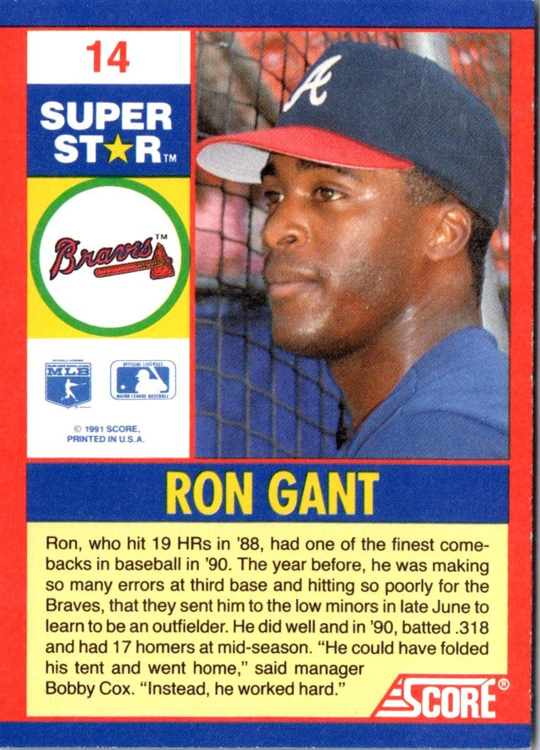 1991 Score 100 Superstars Ron Gant