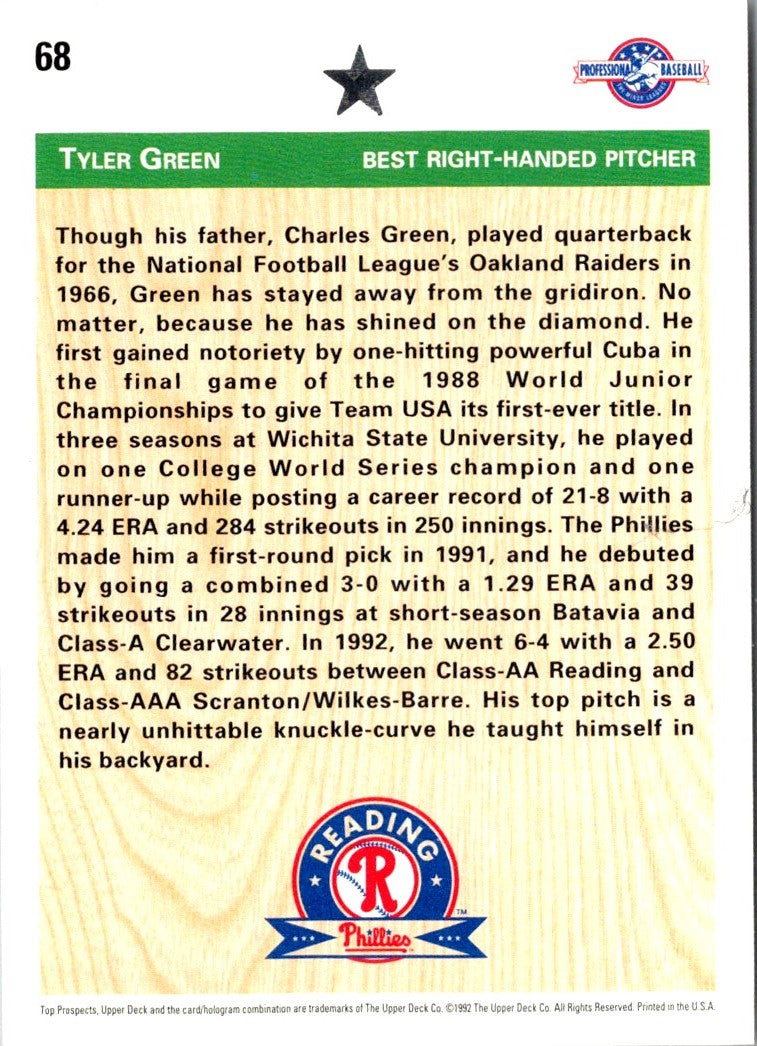 1992 Upper Deck Minors Tyler Green