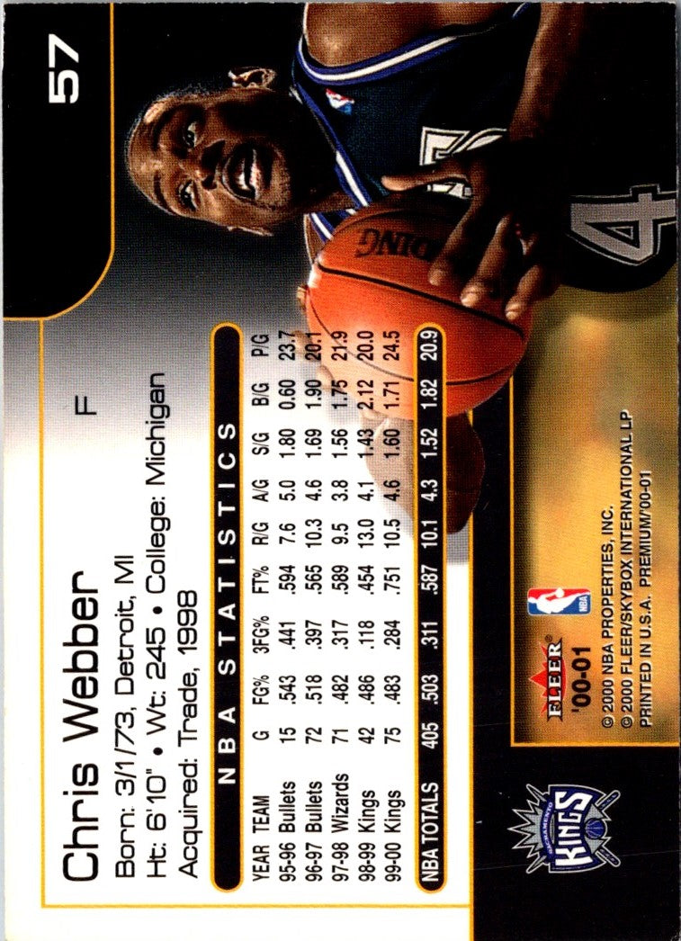 2000 Fleer Premium Chris Webber