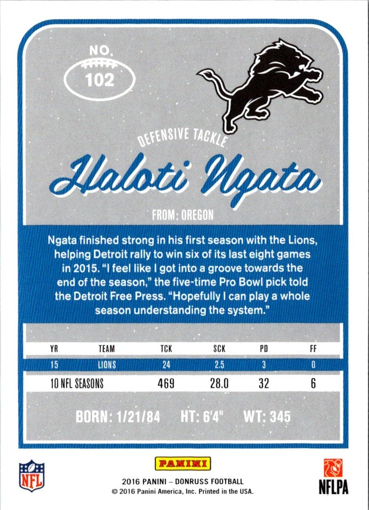 2016 Donruss Haloti Ngata