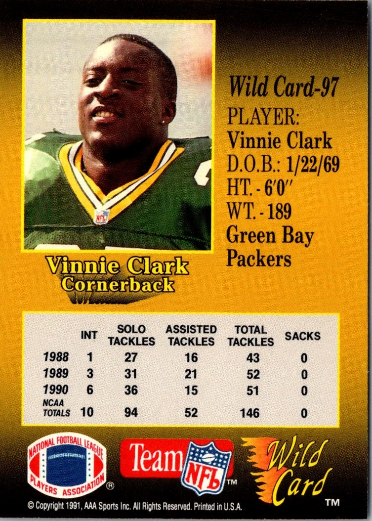 1991 Wild Card Vinnie Clark