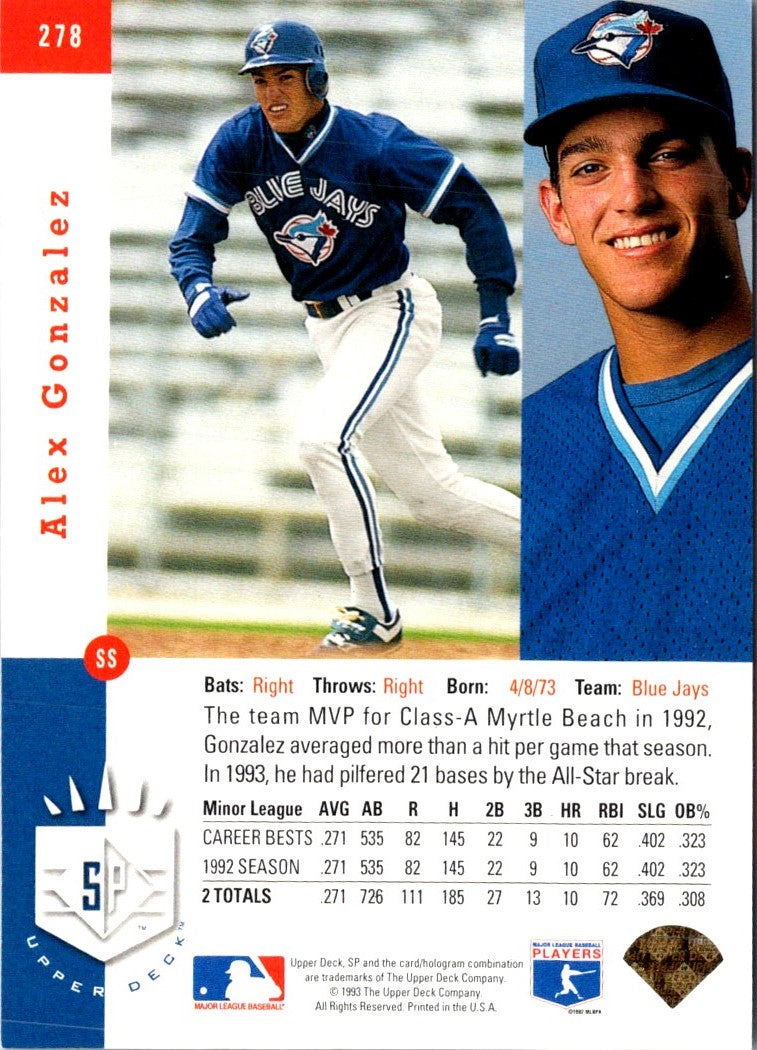 1993 SP Alex Gonzalez