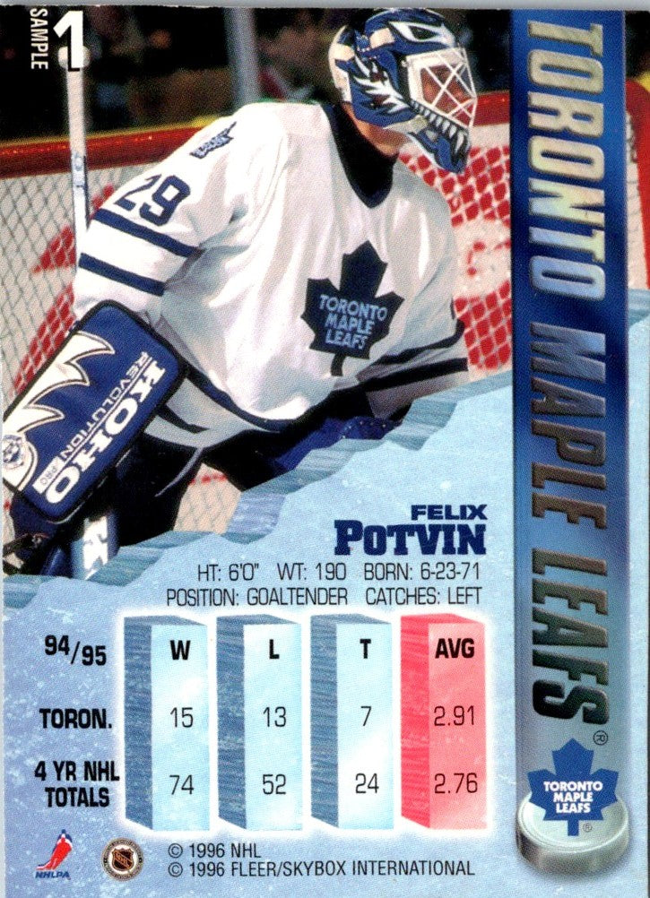 1997 Pacific Crown Ice Blue Felix Potvin