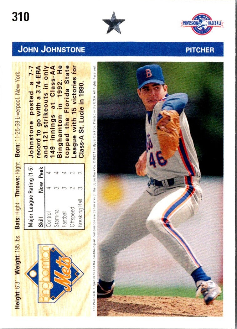 1992 Upper Deck Minors John Johnstone