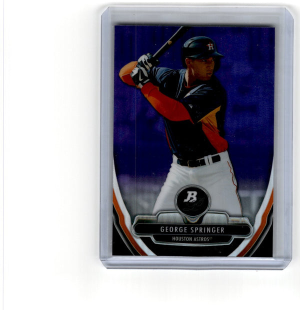 2013 Bowman Platinum Chrome Prospects Purple Refractors George Springer #BPCP38 Purple