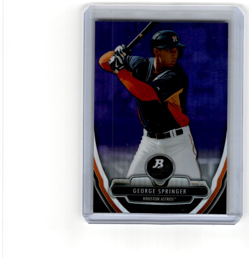 2013 Bowman Platinum Chrome Prospects Purple Refractors George Springer