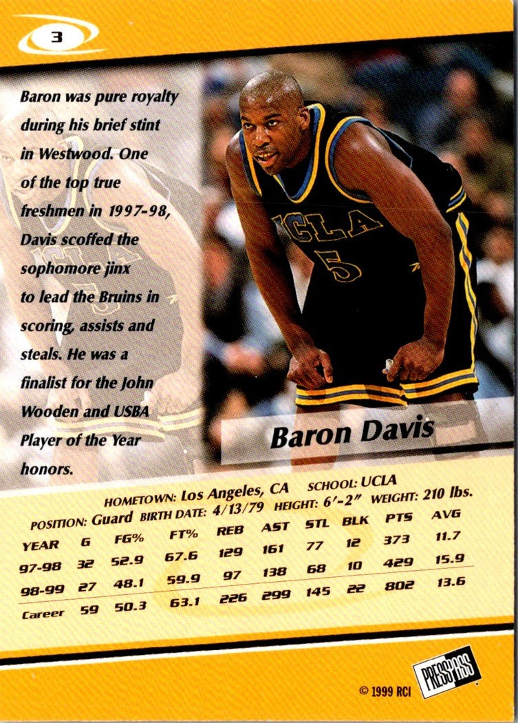 1999 Press Pass Baron Davis