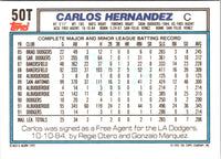 1992 Topps Traded Carlos Hernandez #50T